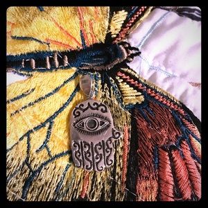 Gorgeous, handcrafted, sterling Hamsa pendant